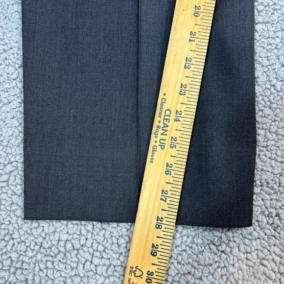 Zanella Men's Ethan 100% Lana Wool Italy Dress Pants 38 Gray Pleated Cuffed - Picture 5 of 8